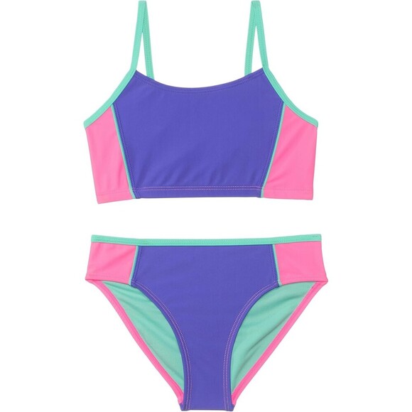 Under armour Other - Under Armour Bikini Set Girls Multi Piping Colorblock Stretch Swimwear RED1404